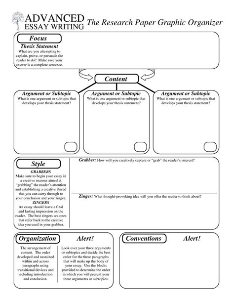 Writing Research Papers Graphic Organizers Teachervision Graphic Organizer For Research Paper Elementary - Graphic Organizer For Research Paper Elementary
