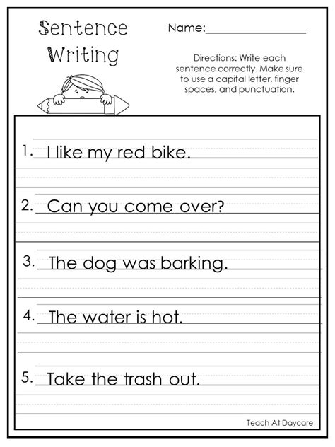 Writing Sentences Worksheets K5 Learning 5th Grade Sentence Worksheet - 5th Grade Sentence Worksheet