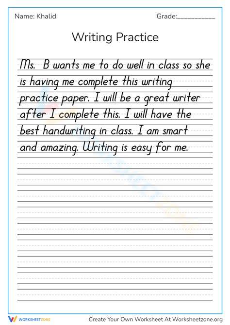 writing skills grade 3