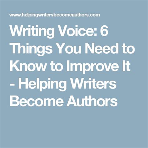 Writing Voice 6 Things You Need To Know Voice Writing - Voice Writing