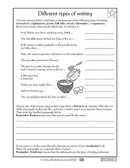 Writing Worksheets Types Of Writing Worksheet - Types Of Writing Worksheet