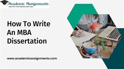 Writing Your Mba Dissertation