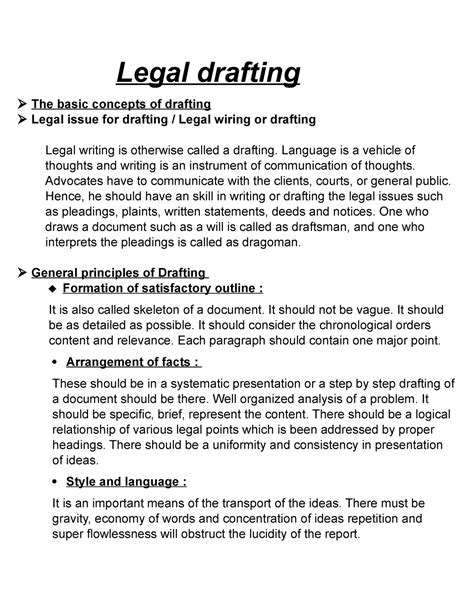 Read Online Writing And Drafting In Legal Practice 