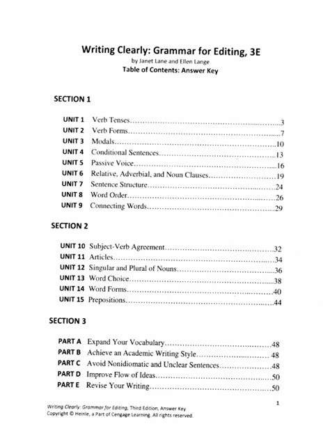 Read Online Writing Clearly Answer Key Post Test 