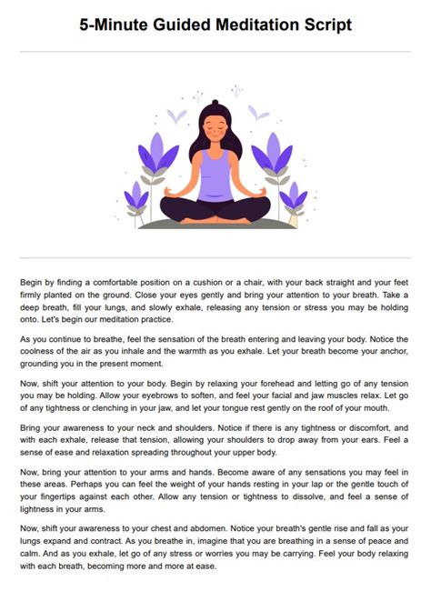Written Guided Meditation Scripts