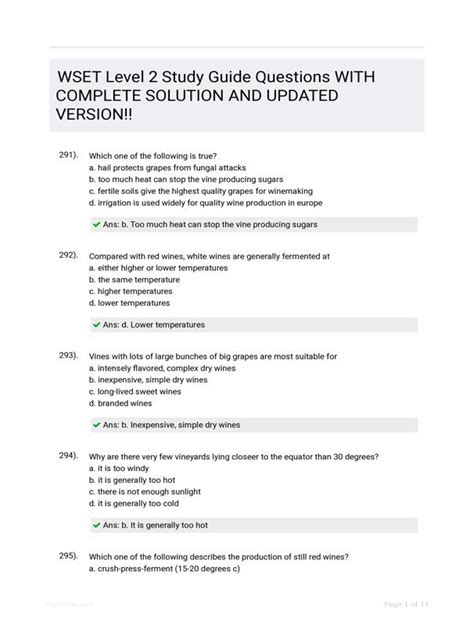 Wset Study Guide Level 2