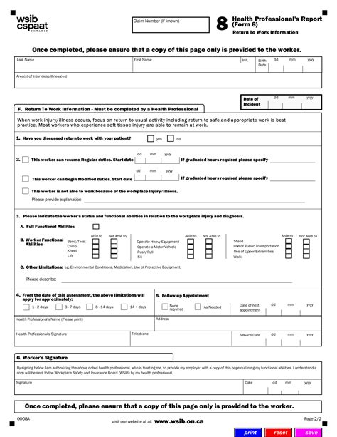Wsib Form 8