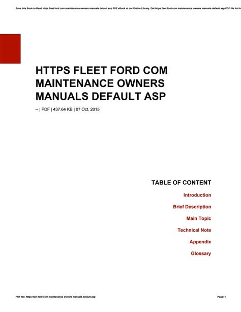 Download Www Fleet Ford Com Maintenance Owners Manuals Default Asp 
