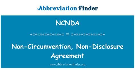 www.NCNDA.org - Non-Circumvention, Non-Disclosure & Working Agreement …