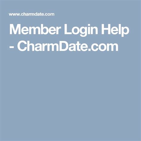 www.charmdate.com help login