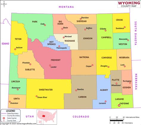 wyoming on map