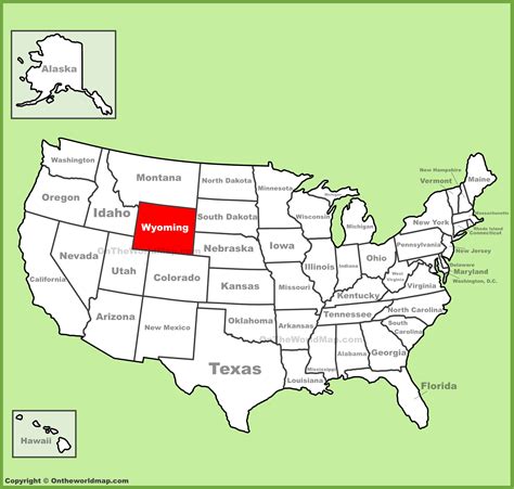 wyoming us map