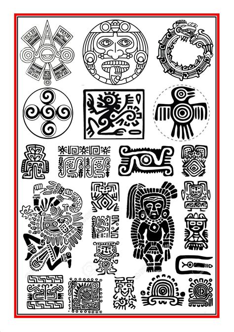 Wzory Azteckie Tattoos