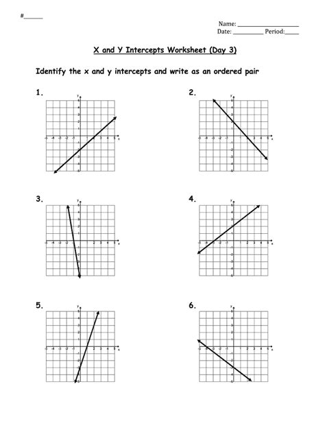 X And Y Intercepts Worksheet Day 2 Brentwood X Intercept And Y Intercept Worksheet - X Intercept And Y Intercept Worksheet