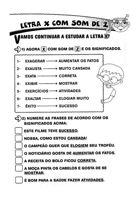 X Com Som De Z Palavras