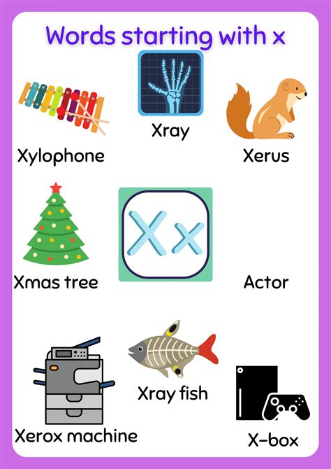 X Words For Kids Easy X Words For Preschool Words That Start With X - Preschool Words That Start With X