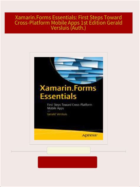 Full Download Xamarinrms Essentials First Steps Toward Cross Platform Mobile Apps 