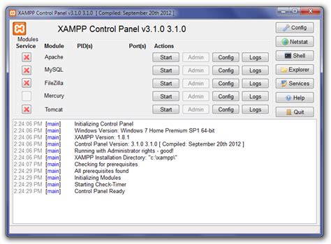 xampp control panel v310 310
