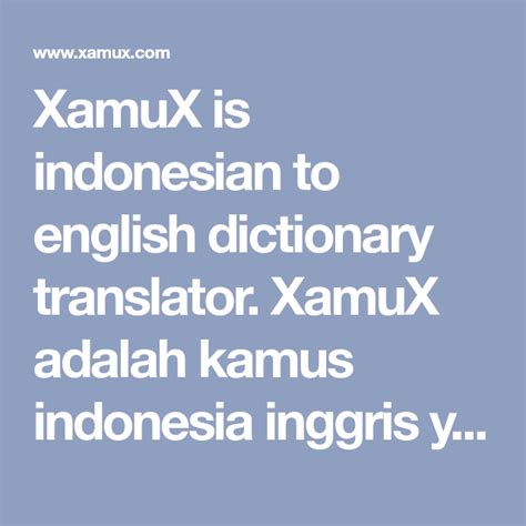 xamux kamus indonesia inggris kamus