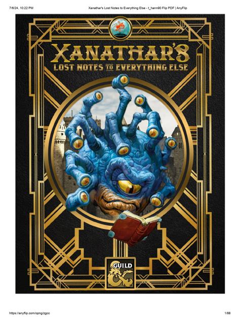 Xanathar S Lost Notes To Everything Else A First Look At