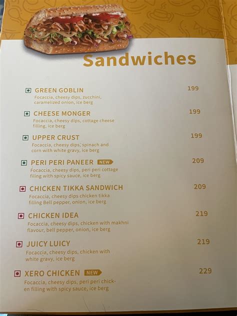 Xero Degrees Menu