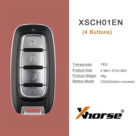 Xhorse Xsch01en Chrysler Style Xm38 Universal Smart Key 5pcs Lot - For4d