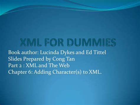 Read Xml For Dummies 