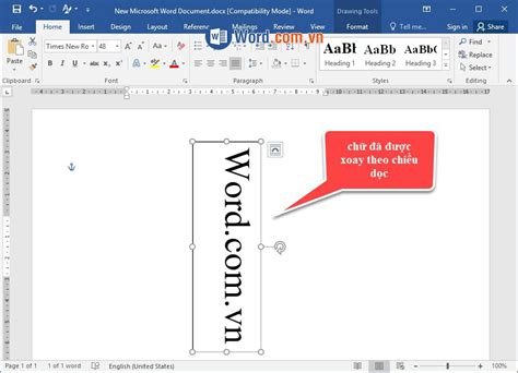 xoay chữ trong word | Cch xoay ch trong Word ngang dc