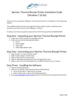 Full Download Xprinter Thermal Receipt Printer Installation Guide 