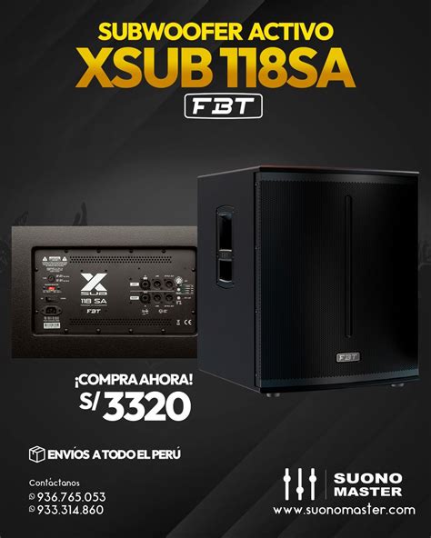 xsub me | Loa Subwoofer FBT XSUB 115SA Bm Audio
