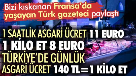 yılında saatlik 9,6 Euro'luk ücret ile günde 8 saatten 76,8 Euro, haftada 40 saatten 384 Euro kazanan bir çalışanın elde edeceği en düşük ücret ayda .