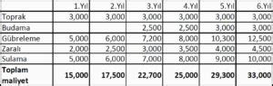 yılda 14,000 TL ile başlayan yıllık getiri 12.