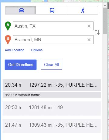 yahoo travel directions google travel directions