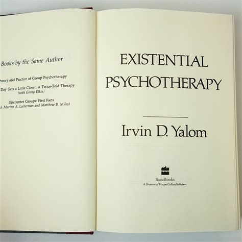 Yalom Existential Psychotherapy