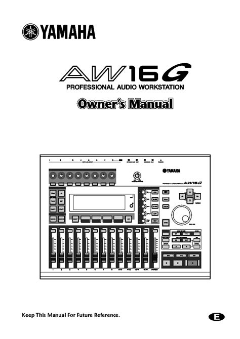 Read Yamaha Aw16G User Manual Download 