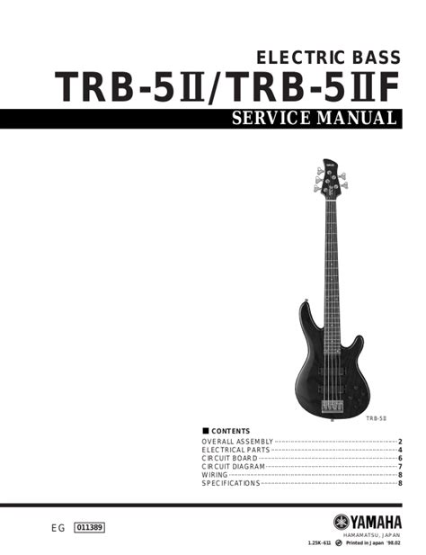 Download Yamaha Trb 5Iif Service Manual Pdf Download 