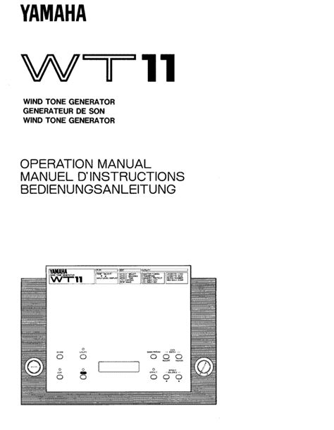 Full Download Yamaha Wt11 Manual File Type Pdf 