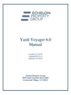yardi voyager manual
