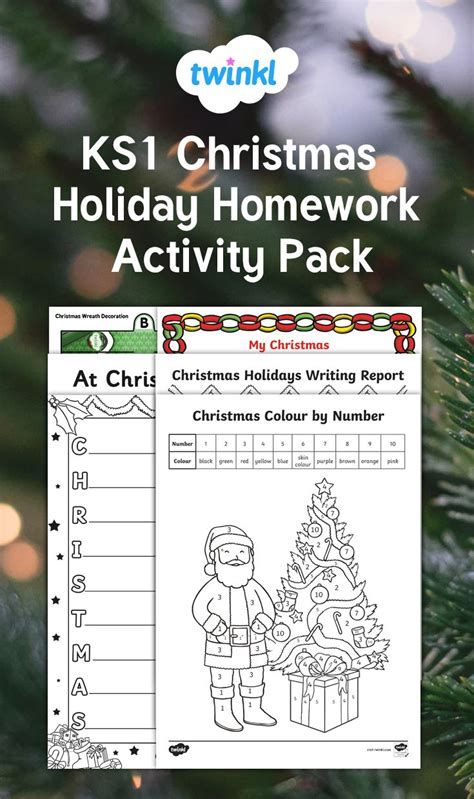 Year 1 Christmas Homework Booklet Ks1 Christmas Activity Christmas Activities For Ks1 - Christmas Activities For Ks1