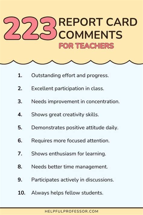 Year 2 Science Report Comments