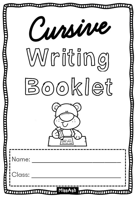 Year 4 Cursive Writing Booklet Ash The Teacher Cursive Writing Lesson Plans - Cursive Writing Lesson Plans