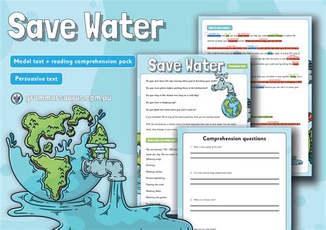 Year 4 Model Text Persuasive Save Water Grammarsaurus Persuasive Texts Year 4 - Persuasive Texts Year 4