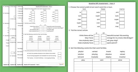 Year 4 Spag Tests