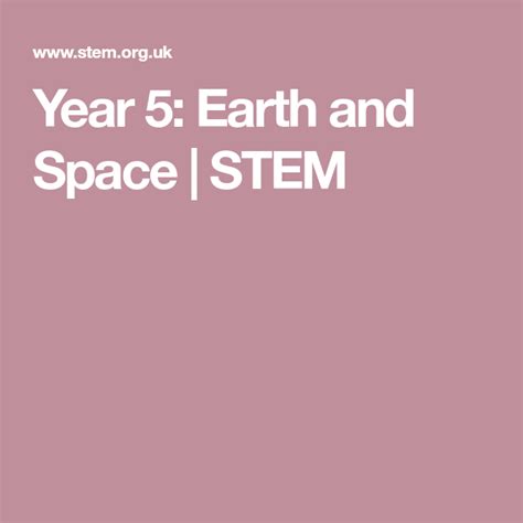 Year 5 Earth And Space Stem Stem Learning Earth And Space Ks2 - Earth And Space Ks2