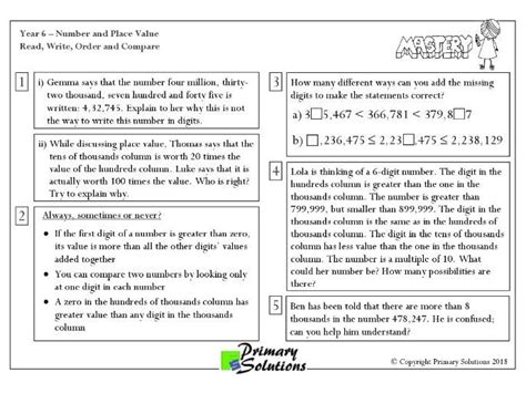 Year 6 Maths Reasoning Number And Place Value For Papers 2 And 3 2018 Tests Collins Ks2 Sats Smashers