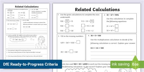 Year 6 Related Calculations Worksheet Teacher Made Twinkl Related Multiplication Facts Worksheet - Related Multiplication Facts Worksheet