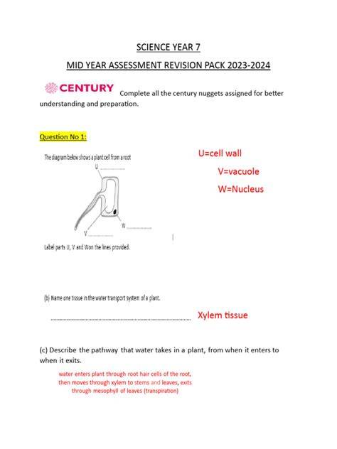 year 7science test