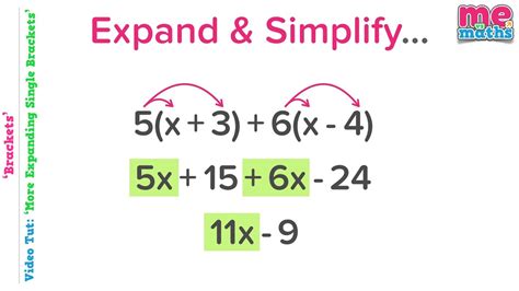 Year 9 Algebra Expand And Simplify 3 Brackets Algebra For Year 5 - Algebra For Year 5