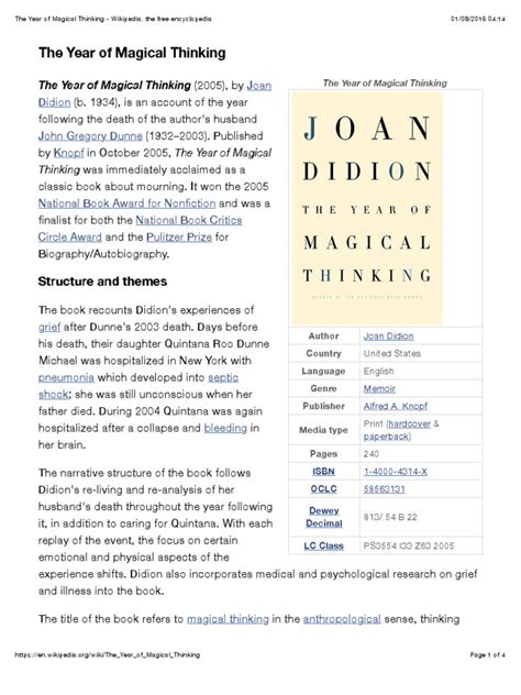 Year Of Magical Thinking Pdf