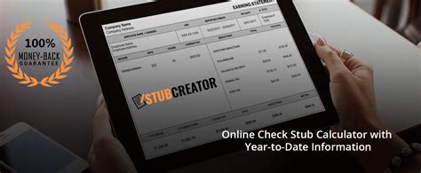 year to date check stub calculator